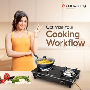 Longway Furn Glass Top, 2 Burner Manual Ignit... - Image 3