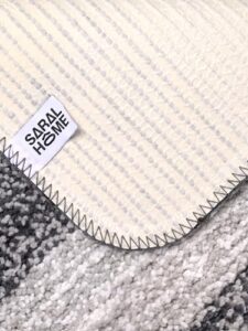 Saral Home Microfiber Striped Rectangle Shape... - Image 5