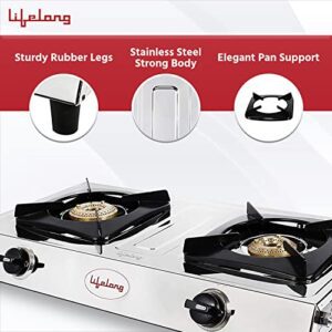 Lifelong 2 Burner Gas Stove Top for Kitchen -... - Image 5