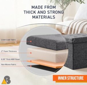 ABTRIX WITH AB Set of 2 Folding Storage Ottom... - Image 5