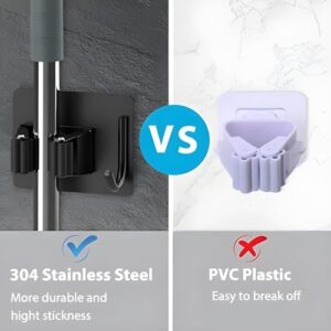 JIALTO 2 Pieces Stainless Steel Broom Holder ... - Image 4