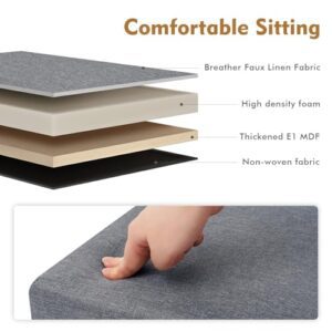 B FSOBEIIALEO Storage Ottoman Cube, Linen Sma... - Image 9
