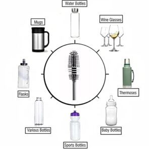 XML Bottle Cleaning Brush Silicone Long Handl... - Image 3