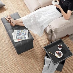 SKYFUN (LABEL) Folding Storage Ottoman, Long ... - Image 4