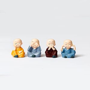 eCraftIndia Resin Set of 4 Little Monk B... - Image 4
