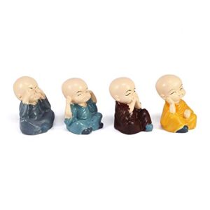 eCraftIndia Resin Set of 4 Little Monk B... - Image 8