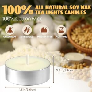 ViMe Tealight Candles Pack of 50 | Unscented ... - Image 4