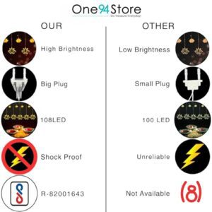 One94Store Lotus Curtain Lights 3 Meter 108 W... - Image 6