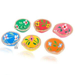 STLYZ Colourful Handmade Diyas for Diwal... - Image 7