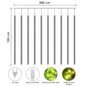 FLYNGO Artificial Leaf Curtain LED Strin... - Image 4