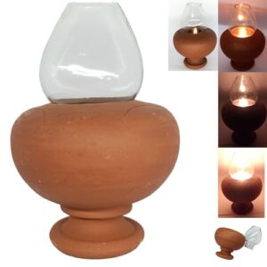 Chimney lamp Big | Terracotta Clay Glass... - Image 2