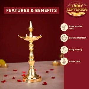 Copperika Premium Brass Diya Kerala Sama... - Image 4