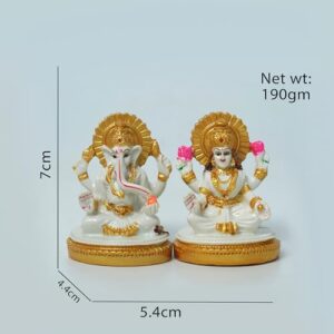 Hand Painted Cultured White Marble Laksh... - Image 5