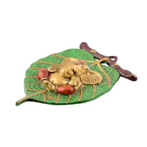 eCraftIndia Metal Golden Lord Ganesha In... - Image 5