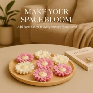 SERAAF 8Pcs Daisy Flower Floating Candles for... - Image 3