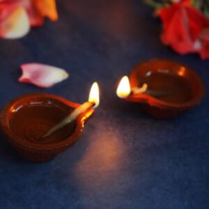 PujaNPujari Clay Diya Set of 50 | Diwali... - Image 5