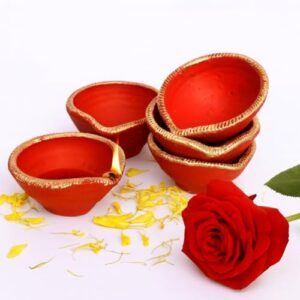 Clay Root Traditional Big Clay Diya – Re... - Image 3