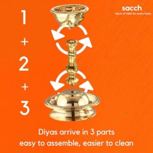 Sacch | Pure Brass Udupi Nanda Diya for ... - Image 5