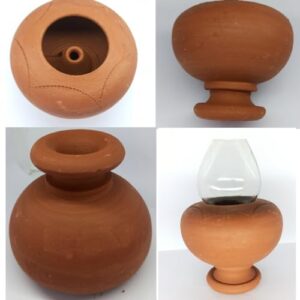 Chimney lamp Big | Terracotta Clay Glass... - Image 8