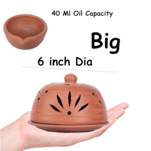 Our Rural Clay Diya with Cover Big Pooja... - Image 5