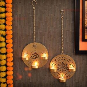 TIED RIBBONS Metal Wall Hanging Tealight Cand... - Image 2