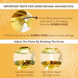 Ekhasa 100% Pure Brass Akhand Jyot Diya ... - Image 5