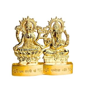 Girdhari Brass Ganesh Lakshmi Idol | Pit... - Image 2