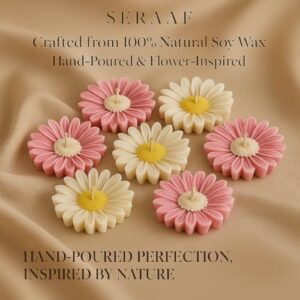SERAAF 8Pcs Daisy Flower Floating Candles for... - Image 6