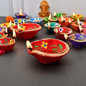 STLYZ Colourful Handmade Diyas for Diwal... - Image 3