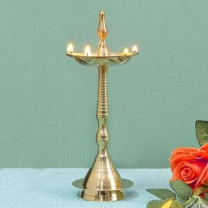 Copperika Premium Brass Diya Kerala Sama... - Image 7
