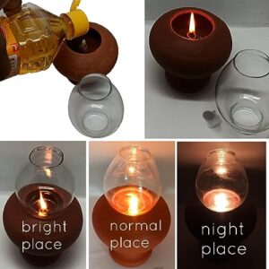 Chimney lamp Big | Terracotta Clay Glass... - Image 4