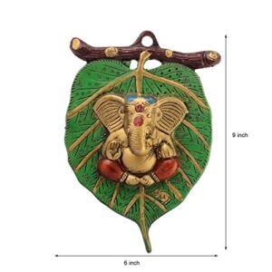 eCraftIndia Metal Golden Lord Ganesha In... - Image 4