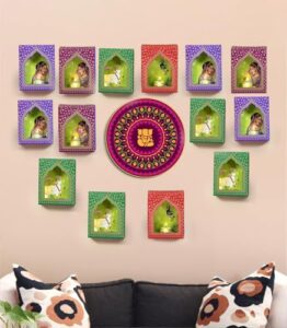 CraftVatika Jharokha Diyas Set of 6 with LED ... - Image 5