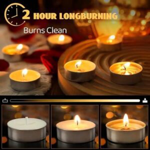 ViMe Tealight Candles Pack of 50 | Unscented ... - Image 5