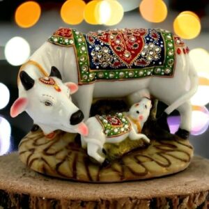 SVGG DECORS Kamdhenu Cow and Calf Idol –... - Image 2