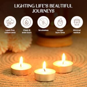 Welburn Veda&Co® Wax Unscented Tealight Candl... - Image 4