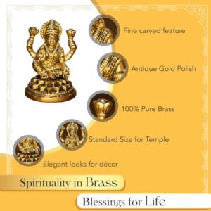 Pure Brass Ganesh Lakshmi Idol | Pital G... - Image 6