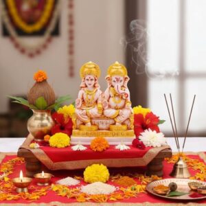 Laxmi Ganesh Idol for Home Decor Mandir ... - Image 4