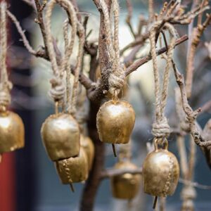 DULI Pack of 10 Rustic Mini Bell – Vintage Br... - Image 5