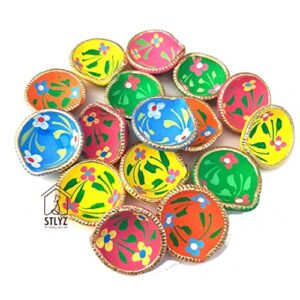 STLYZ Colourful Handmade Diyas for Diwal... - Image 4