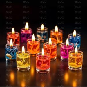 BUC Gel Tea Light Candles Multicolor Eco-Frie... - Image 3