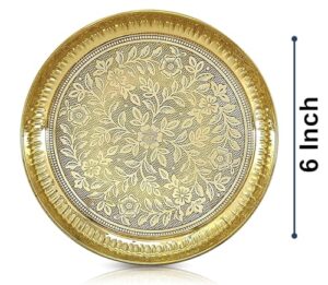 BENGALEN Brass Pooja Thali Set with Grey Gift... - Image 4