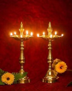 Copperika Premium Brass Diya Kerala Sama... - Image 2