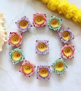 Indian Karigar 12 Diya for Diwali Diyas ... - Image 2