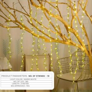 FLYNGO Artificial Leaf Curtain LED Strin... - Image 9
