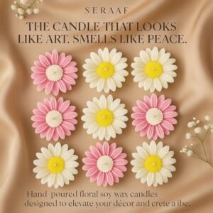 SERAAF 8Pcs Daisy Flower Floating Candles for... - Image 4