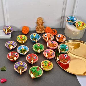 STLYZ Colourful Handmade Diyas for Diwal... - Image 2