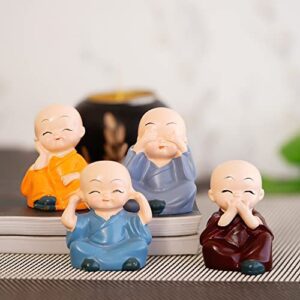 eCraftIndia Resin Set of 4 Little Monk B... - Image 2