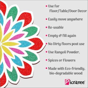 Picrazee Ready Rangoli Stencil Mats Easy... - Image 6