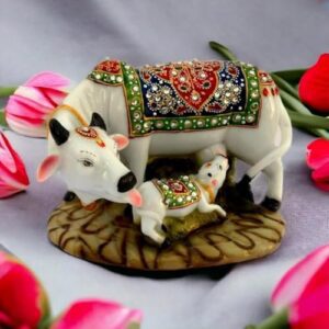 SVGG DECORS Kamdhenu Cow and Calf Idol –... - Image 6